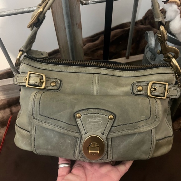 Coach Vintage Legacy 65th Anniversary Vachetta Sage Green Leather Shoulder Bag - Picture 2 of 14